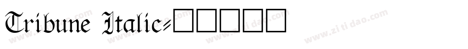 Tribune Italic字体转换